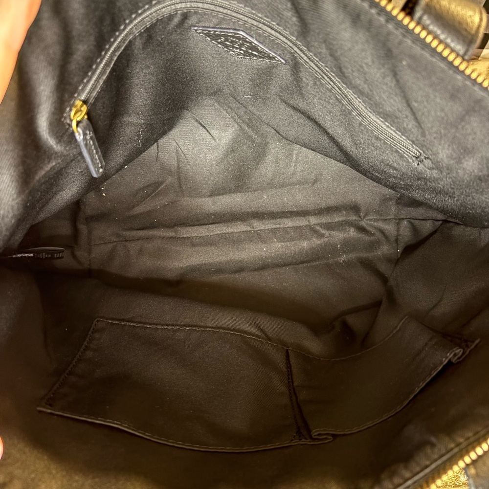 Fossil Sydney Black Leather Shopper Tote - Picture 7 of 10